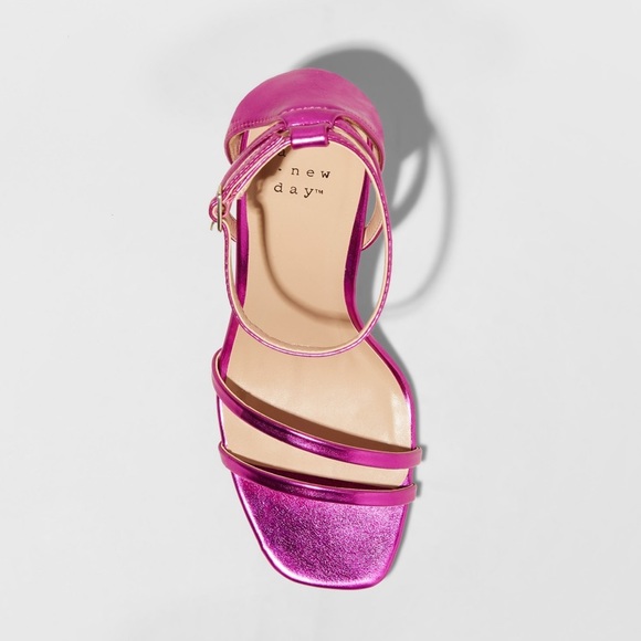 A new day Kayce Metallic Pink Open Toe High Heels - Picture 7 of 8